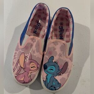 Disney Stitch Kids Slip-On Sneakers - Pink and Blue